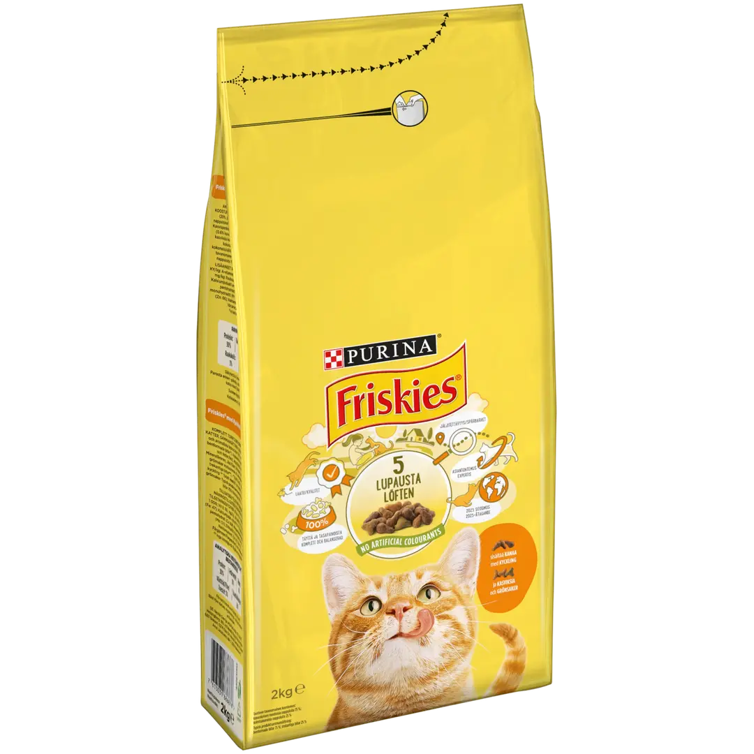 Friskies 2kg Adult Kanaa ja Vihanneksia kissanruoka