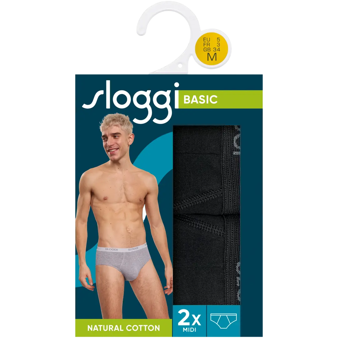 sloggi men Basic H Midi briefs 2-pack