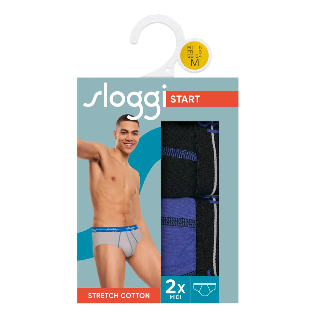 sloggi men Start Midi briefs 2-pack