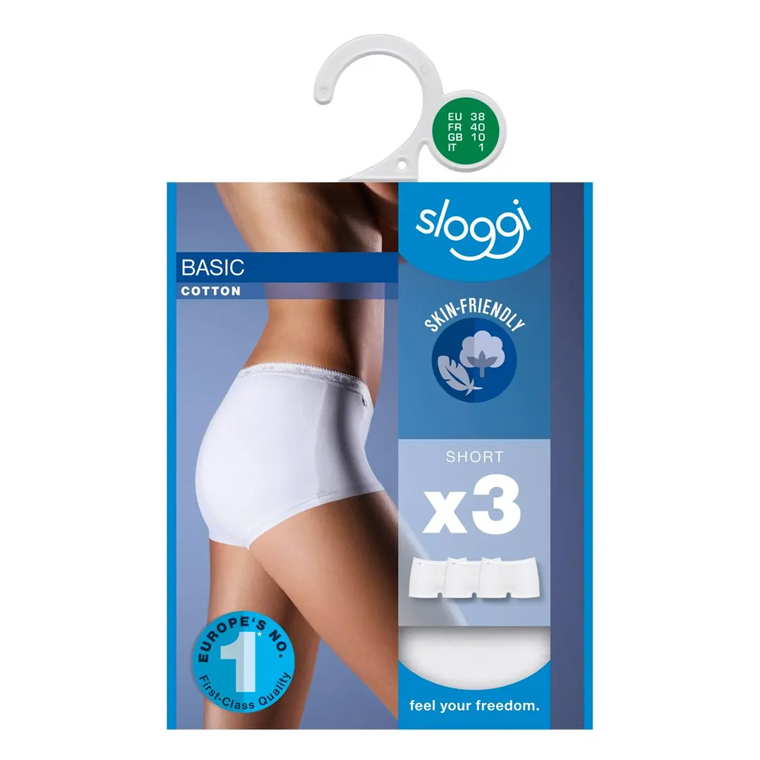 Sloggi Short Basic naisten alushousut 3-pack