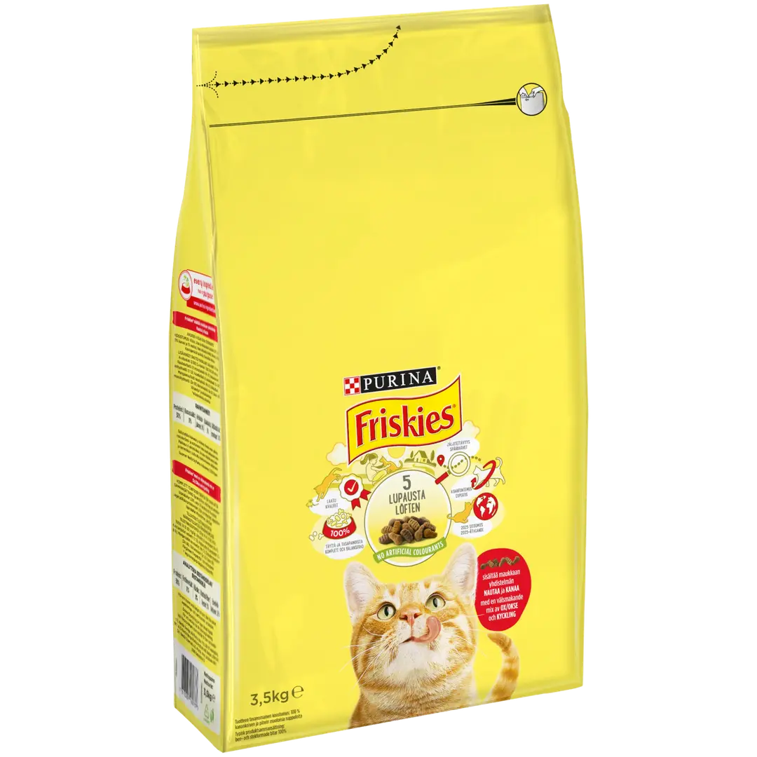 Friskies 3,5kg Adult Nautaa ja Kanaa kissanruoka