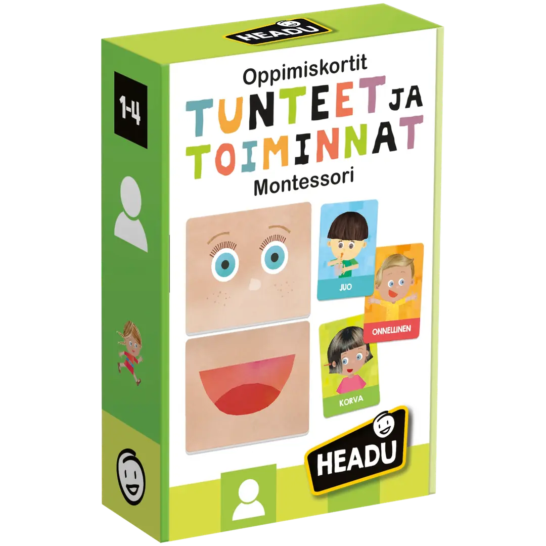 Headu Montessori Muistikortit Tunteet ja toiminnat (suomenkielinen)