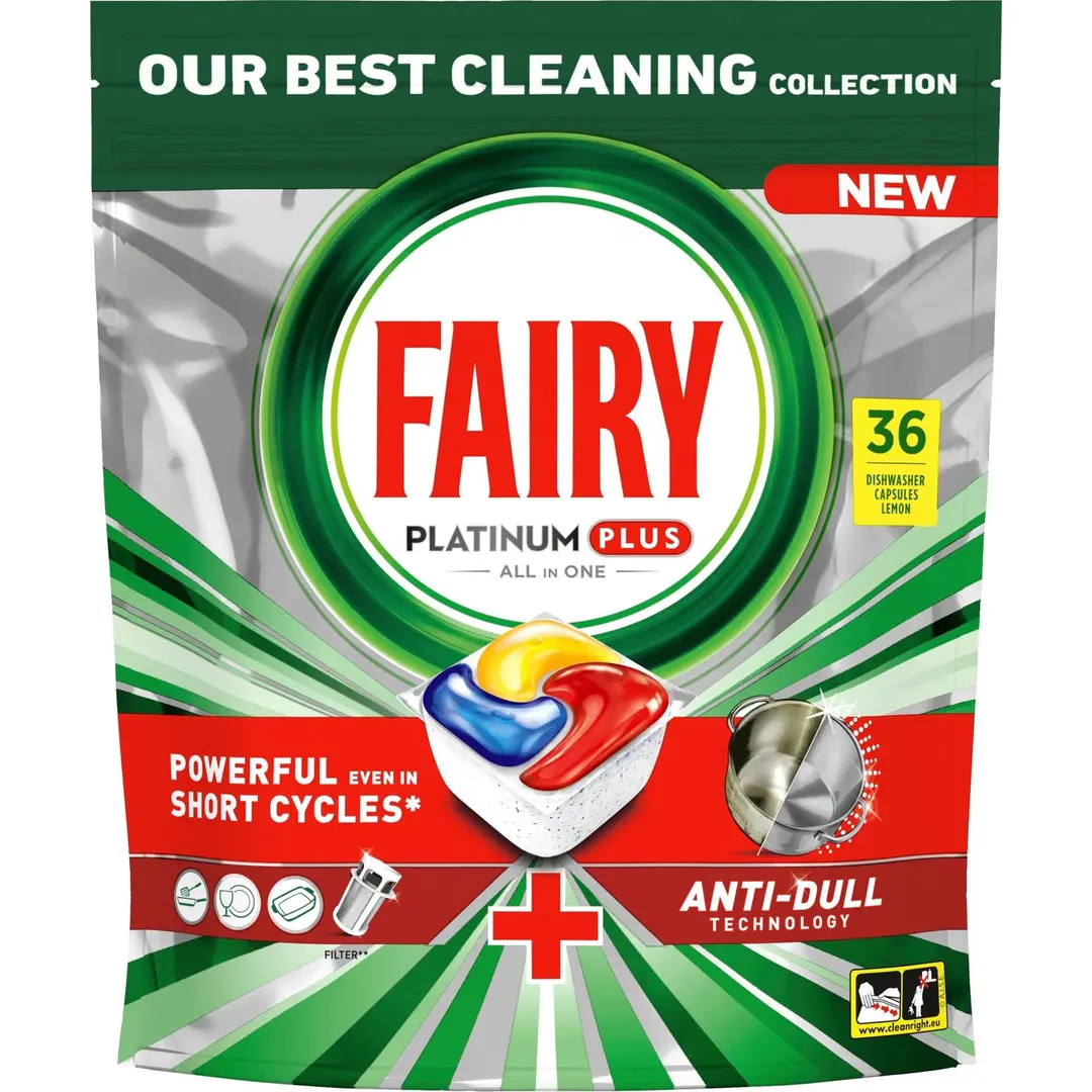 Fairy Platinum Plus All in One Anti-Dull konetiskitabletti 36 kpl