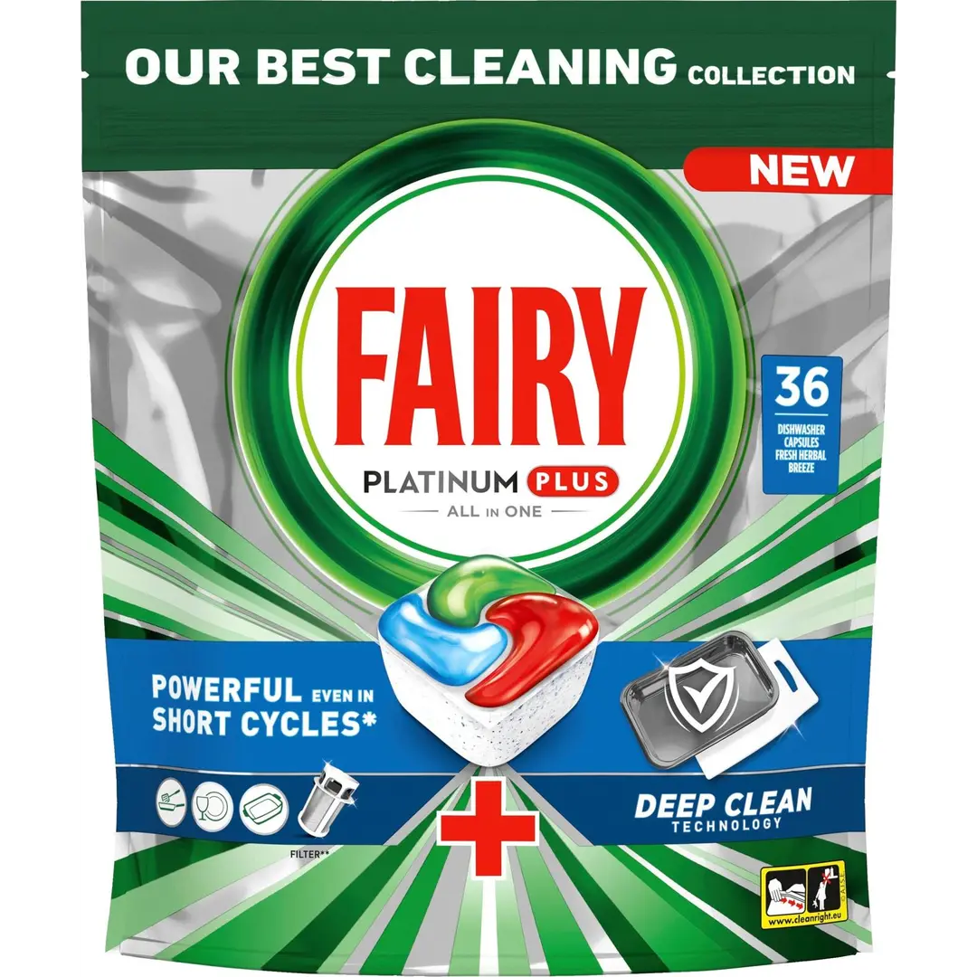 Fairy Platinum Plus All in One Deep Clean konetiskitabletti 36 kpl