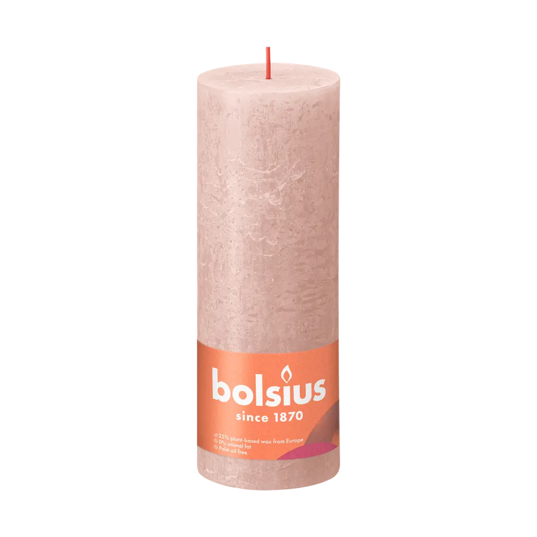 Bolsius RUSTIIKKI PK 190/68 Misty Pink