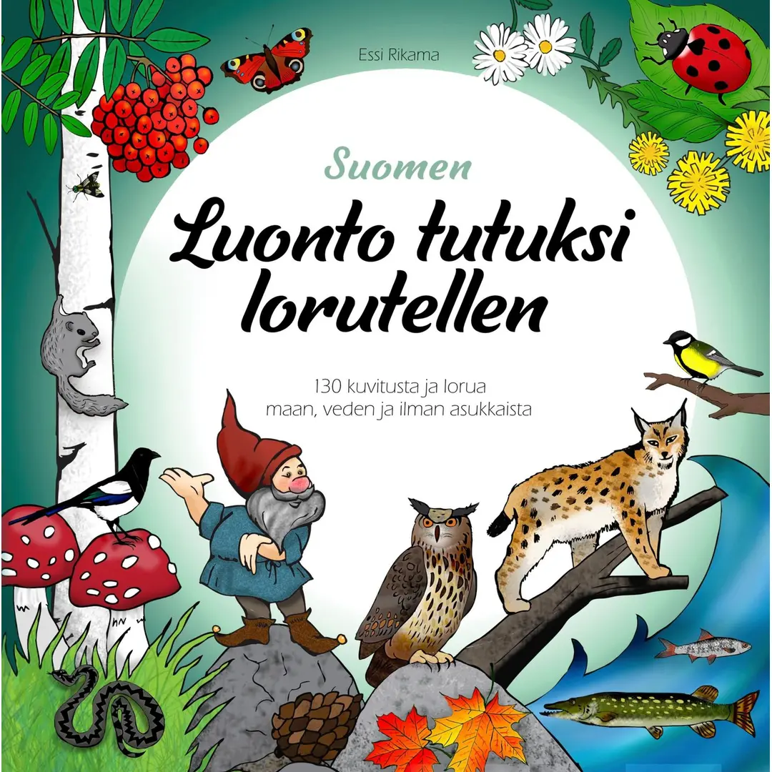 Rikama, Suomen luonto tutuksi lorutellen - 130 kuvitusta ja lorua maan, veden ja ilman asukkaista