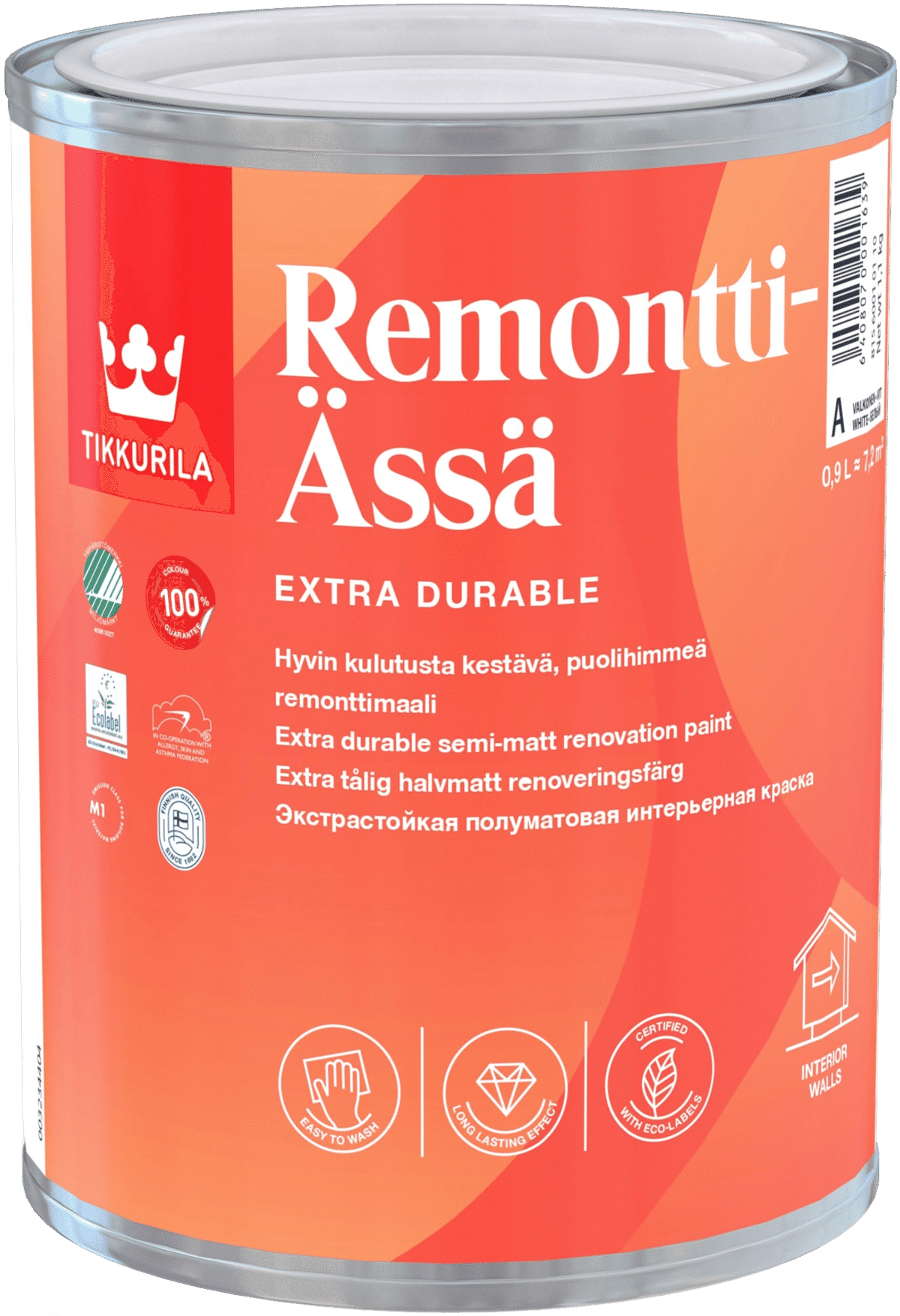 Tikkurila Remonttimaali Remontti ss 0 9 L A Valkoinen S vytett viss Tikkurila Remonttimaali Remontti ss 0 9 L A Valkoinen S vytett viss