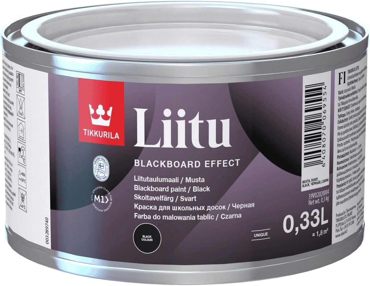 Liitu Rulla Tikkurila liitutaulumaali Liitu 0,33 l musta himmeä | Prisma.fi ...