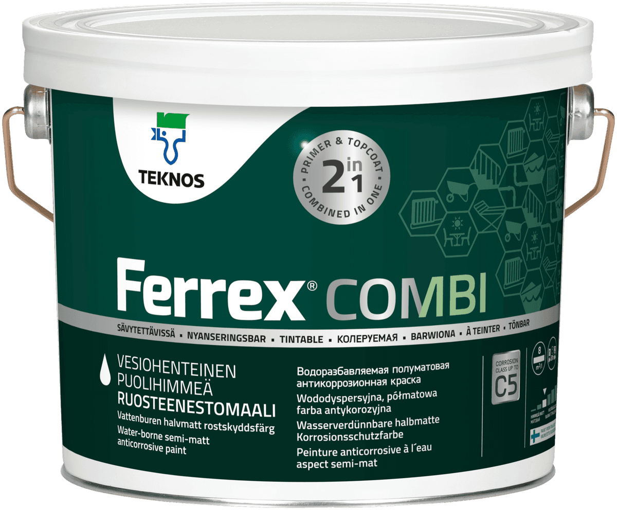 Teknos ruosteenestomaali ferrex combi 2 7 l pm3 s vytett v puolihimme 