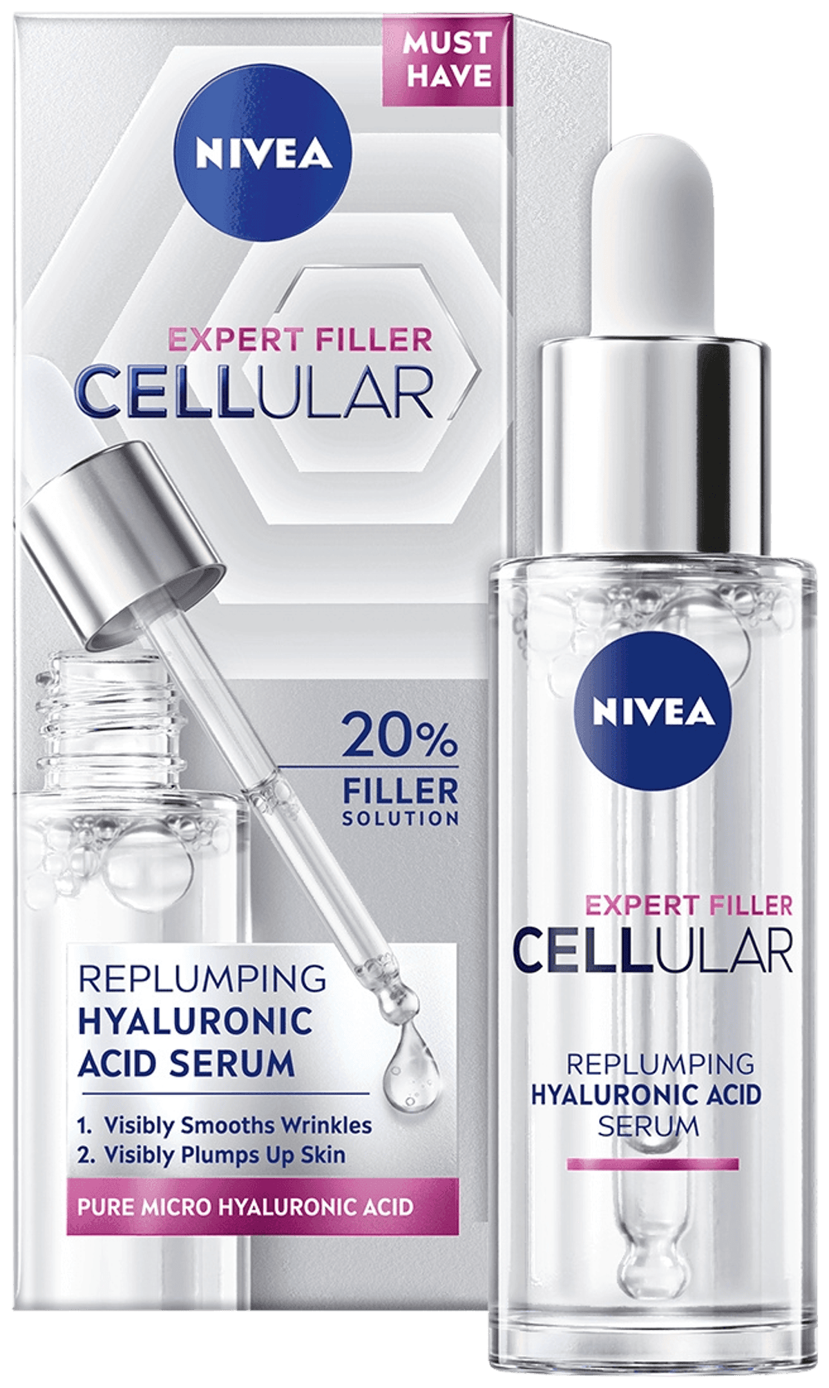 NIVEA 30ml Cellular Expert Filler Hyaluronic Acid Serum kasvoseerumi