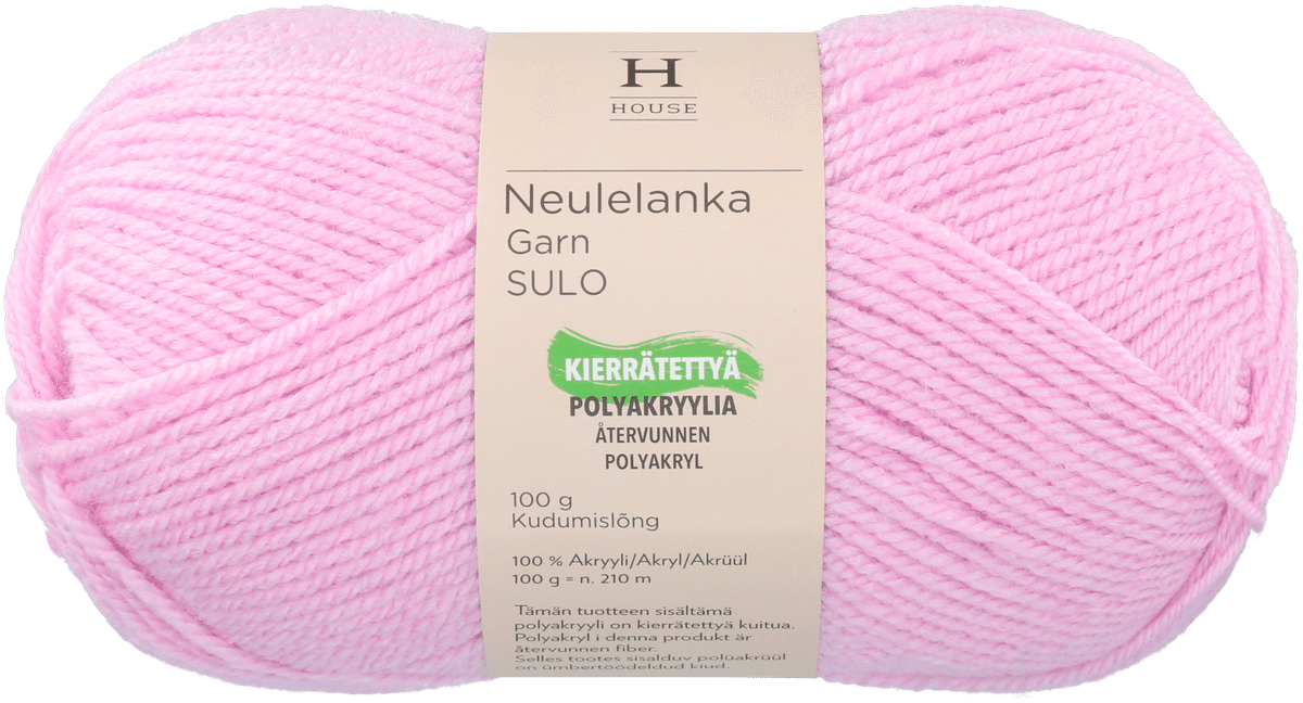 House neulelanka akryyli Sulo 100 g Light Lilac 23148 | Prisma verkkokauppa
