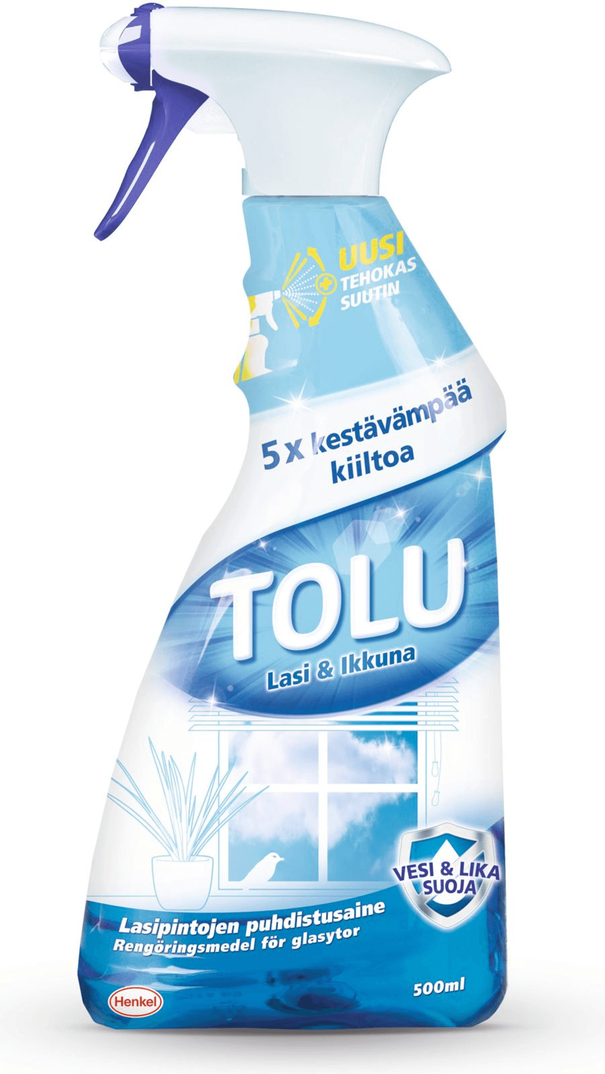 Tolu 500ml Lasiandikkuna Puhdistusaine Spray Lasille Ja Ikkunalle