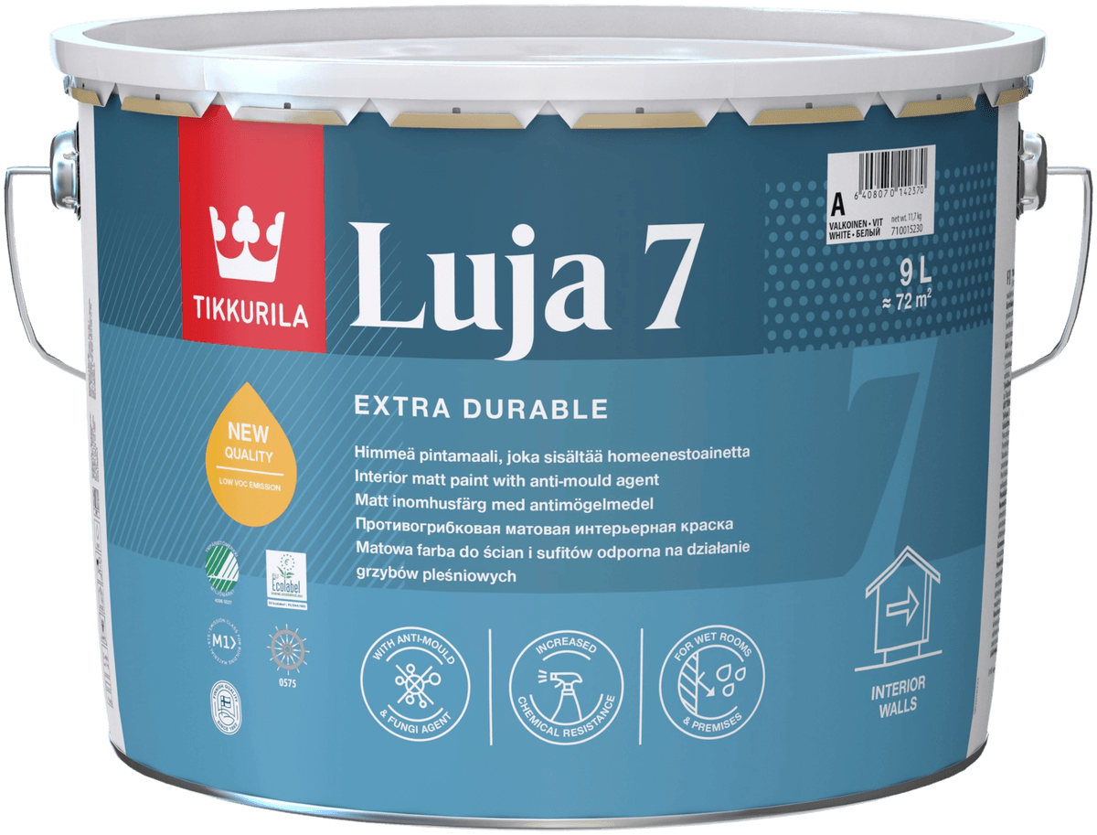Tikkurila pintamaali Luja 7 9 l A valkoinen sävytettävissä himmeä ...