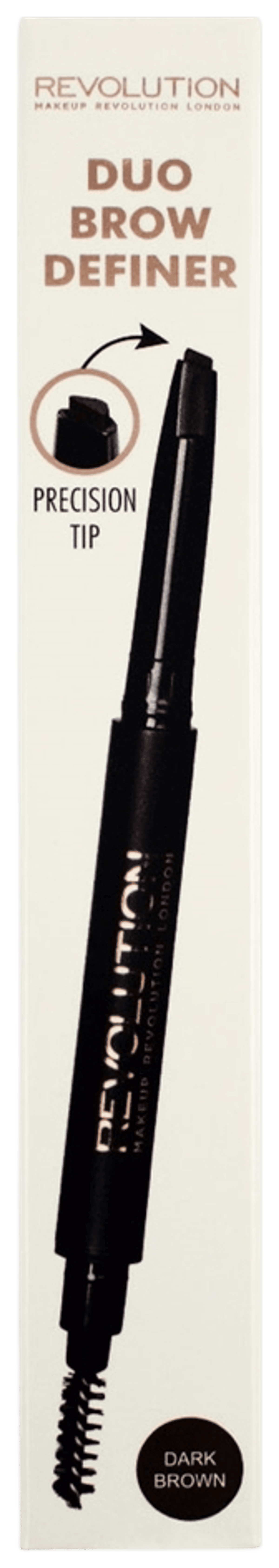 Makeup Revolution Duo Brow Pencil Dark Brown kulmakynä Prisma