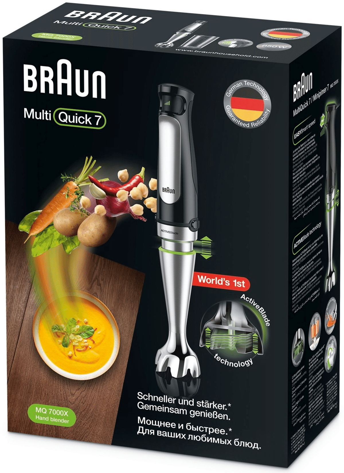 Braun MultiQuick 5 Pro MQ 55001M Staafmixer, 1000 W - Zwart