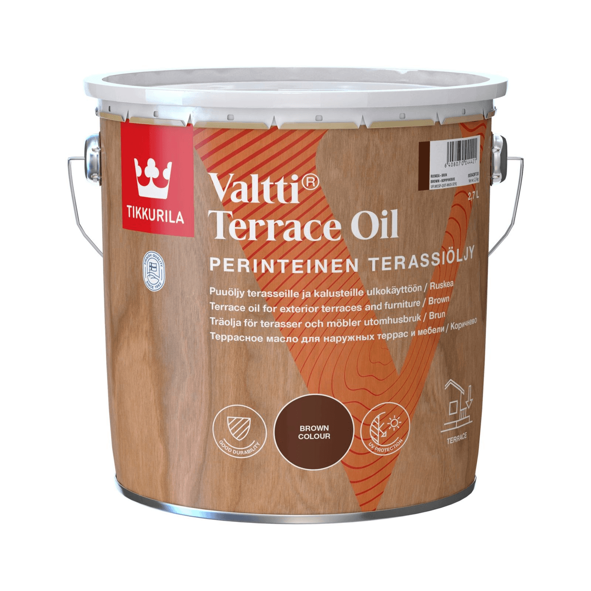 Tikkurila terassiöljy Valtti Terrace Oil 2,7 l ruskea | Prisma verkkokauppa