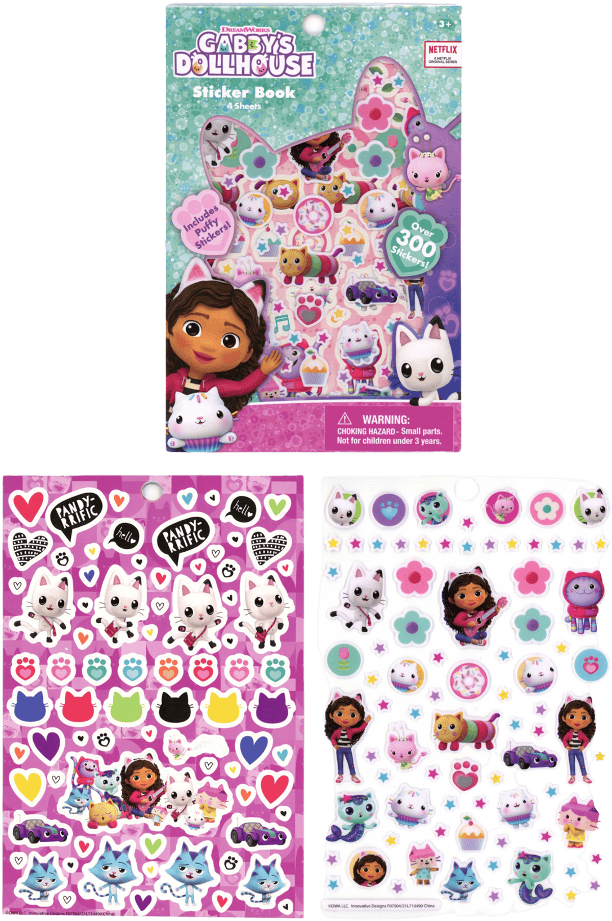 Gabby's Dollhouse tarralehtiö, sis. 4 tarraarkkia Prisma verkkokauppa