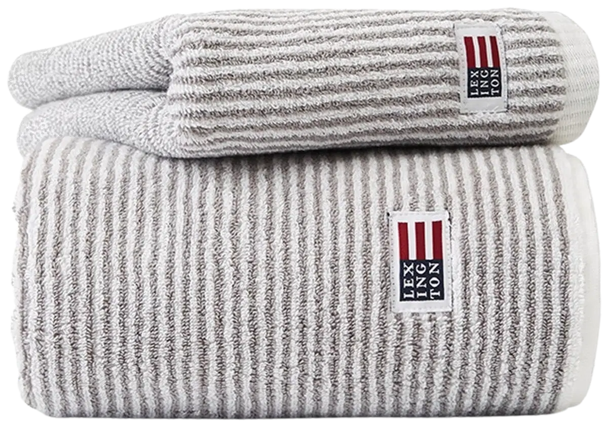 Lexington Original käsipyyhe 30x50cm white grey striped