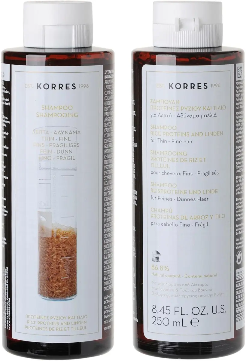 Korres Rice Proteins & Linden shampoo 250 ml