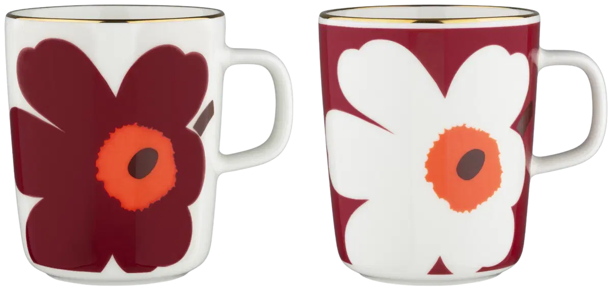 Marimekko Oiva / Juhla Unikko Muki 2,5 dl / 2 kpl