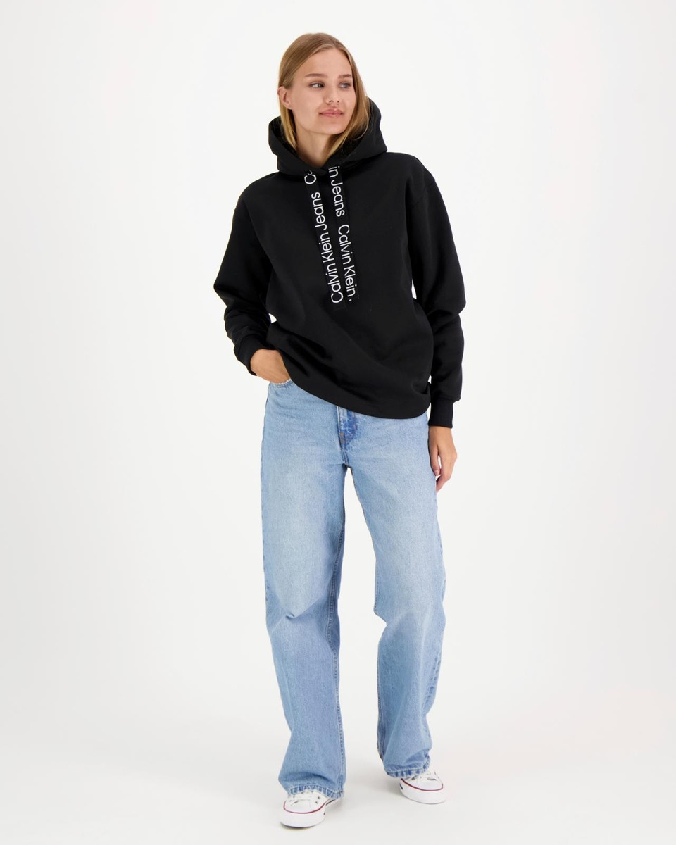 Sweatshirt com capuz Calvin Klein Jeans Logo Drawcord mulher