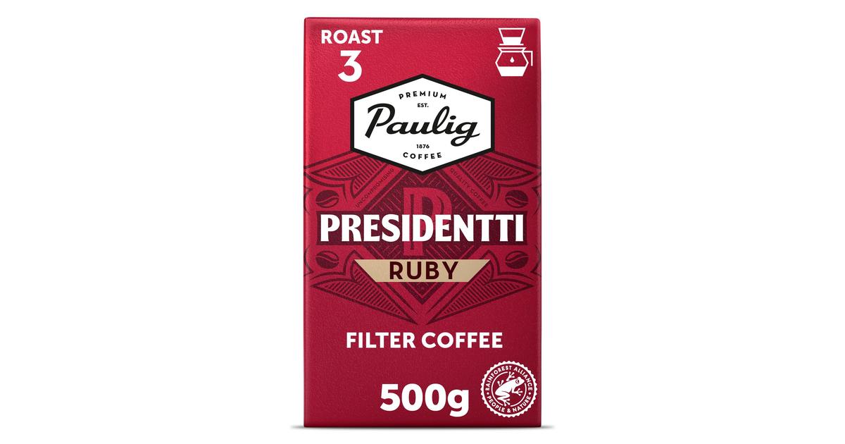 Paulig Presidentti Ruby kahvi suodatinjauhatus 500g | S-kaupat ruoan ...