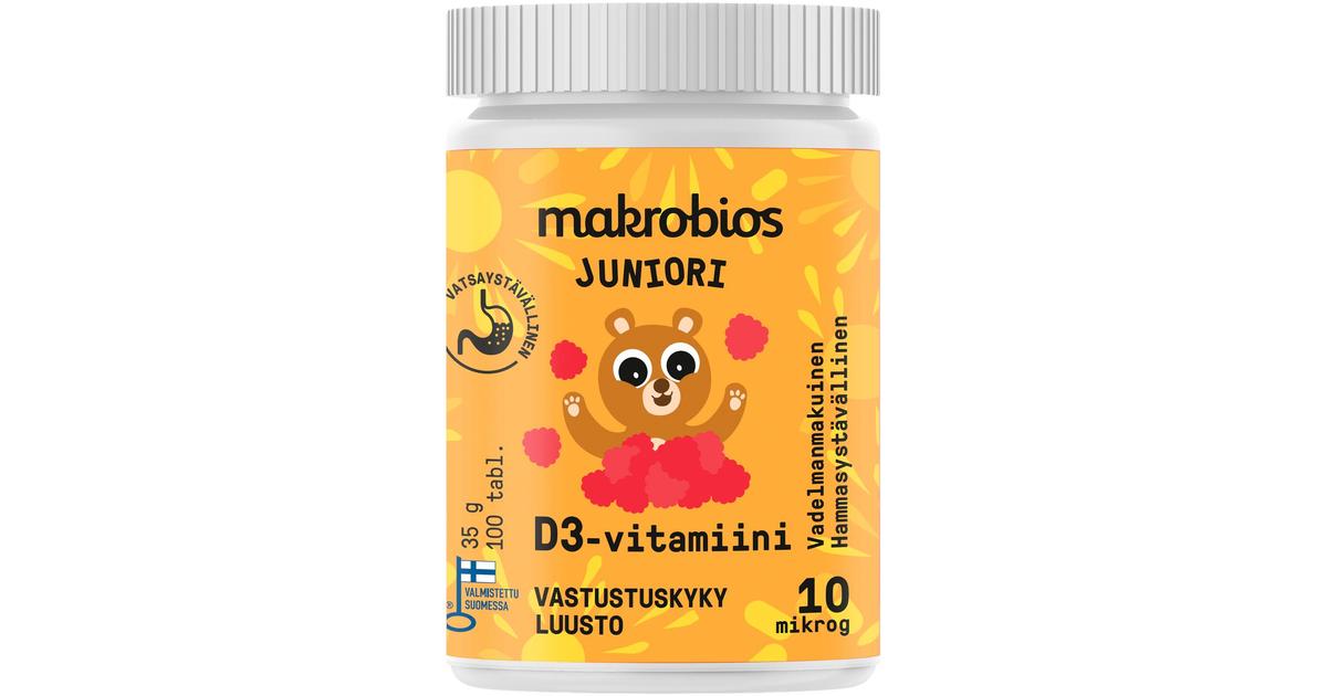 Makrobios Juniori D-vitamiini 10 mcg 100 kpl 35g | S-kaupat ruoan ...
