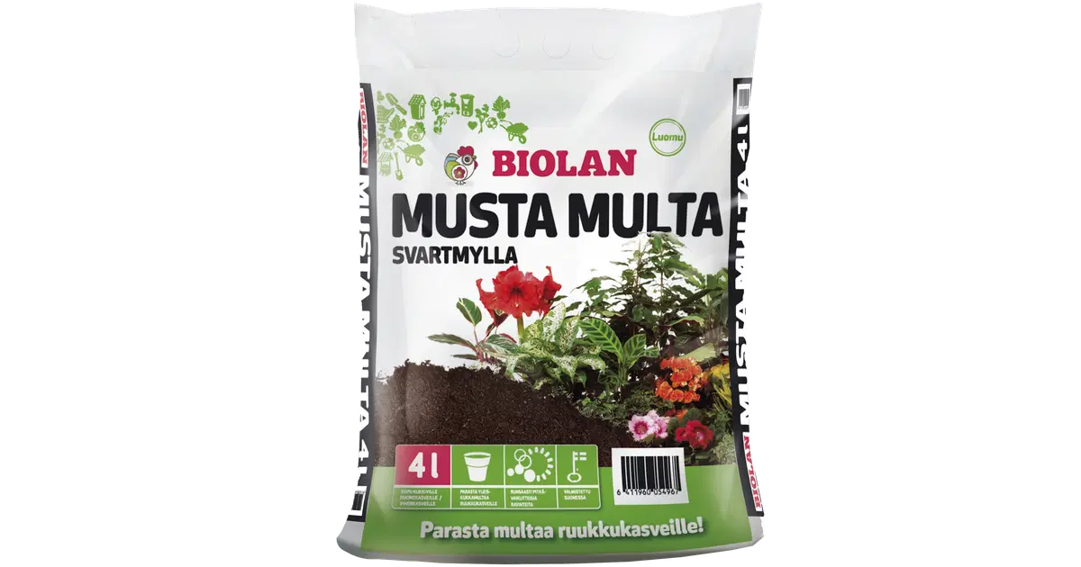 Biolan Musta Multa 4 litraa | S-kaupat ruoan verkkokauppa
