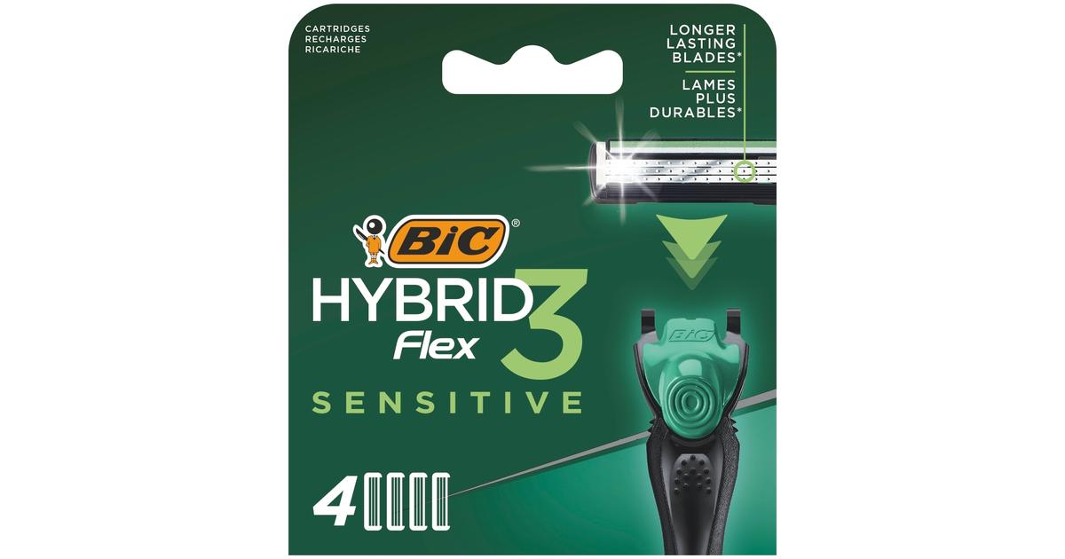 BIC Hybrid Flex 3 Sensitive varaterä 4-pack | S-kaupat ruoan verkkokauppa