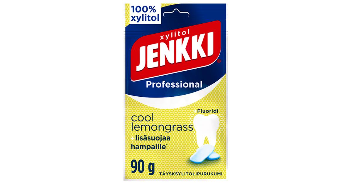 Jenkki Professional Cool Lemongrass +Fluoridi täysksylitolipurukumi 90g Skaupat ruoan