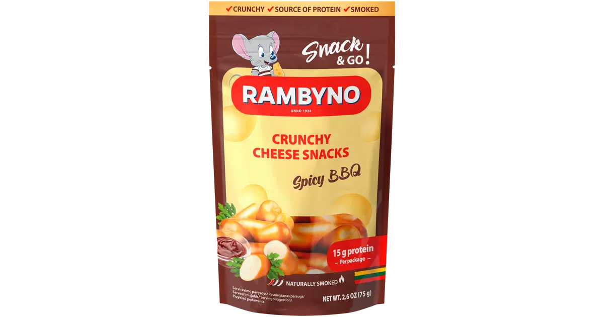 Rambyno suitsujuustu suupiste BBQ ja tšillipipraga Chipotle, 45% rasva ...