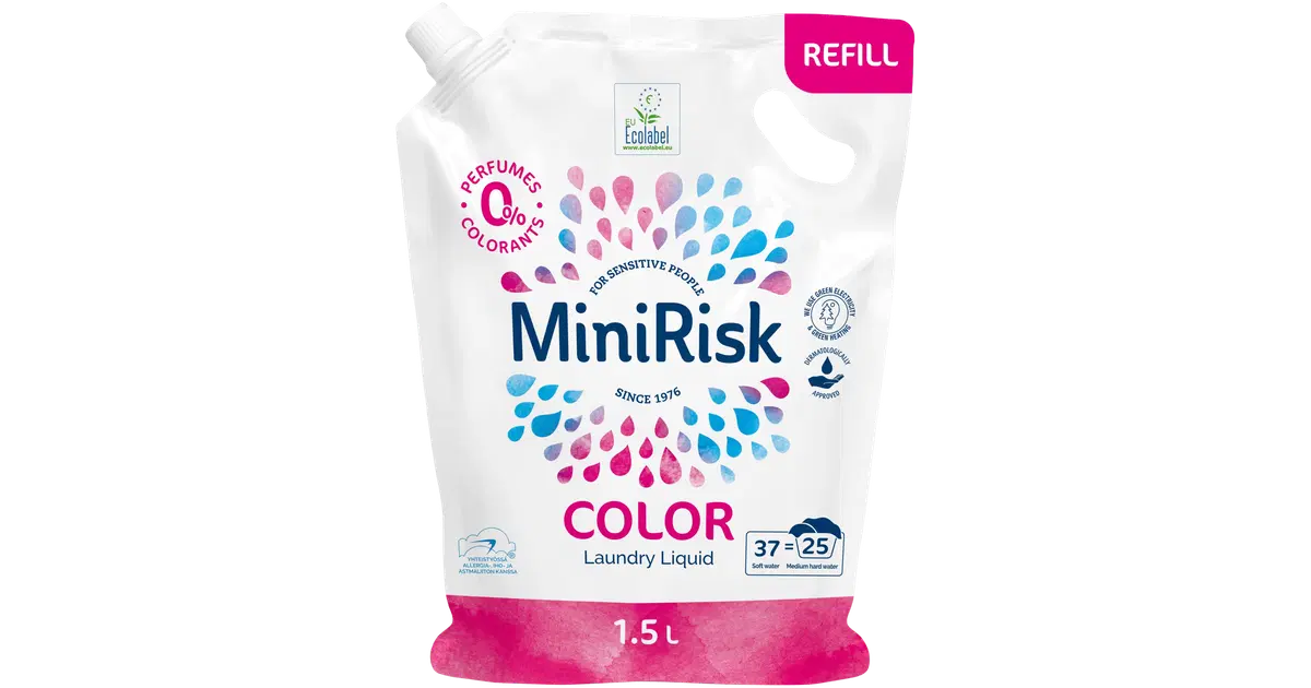 Mini Risk Mini Risk Color Pyykinpesuneste 1,5L Täyttöpussi | S-kaupat ruoan ...