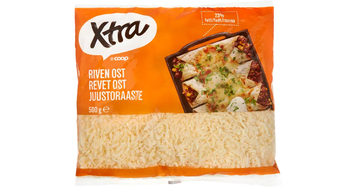 Xtra 500g juustoraaste 23% rasvaa | S-kaupat ruoan verkkokauppa