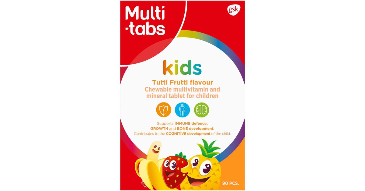 Multi-tabs Kids Monivitamiini Tutti Frutti, monivitamiini- ja ...