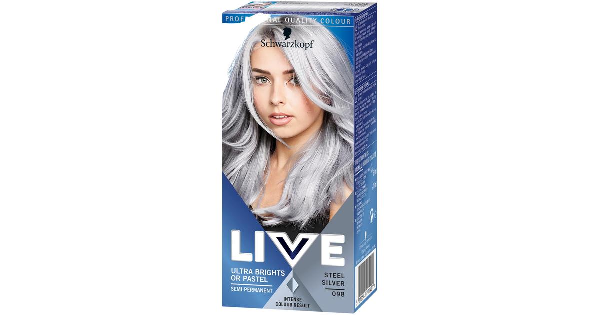 5. Schwarzkopf Live Color XXL Ultra Brights 98 Steel Silver Semi-Permanent Silver Hair Dye - wide 5