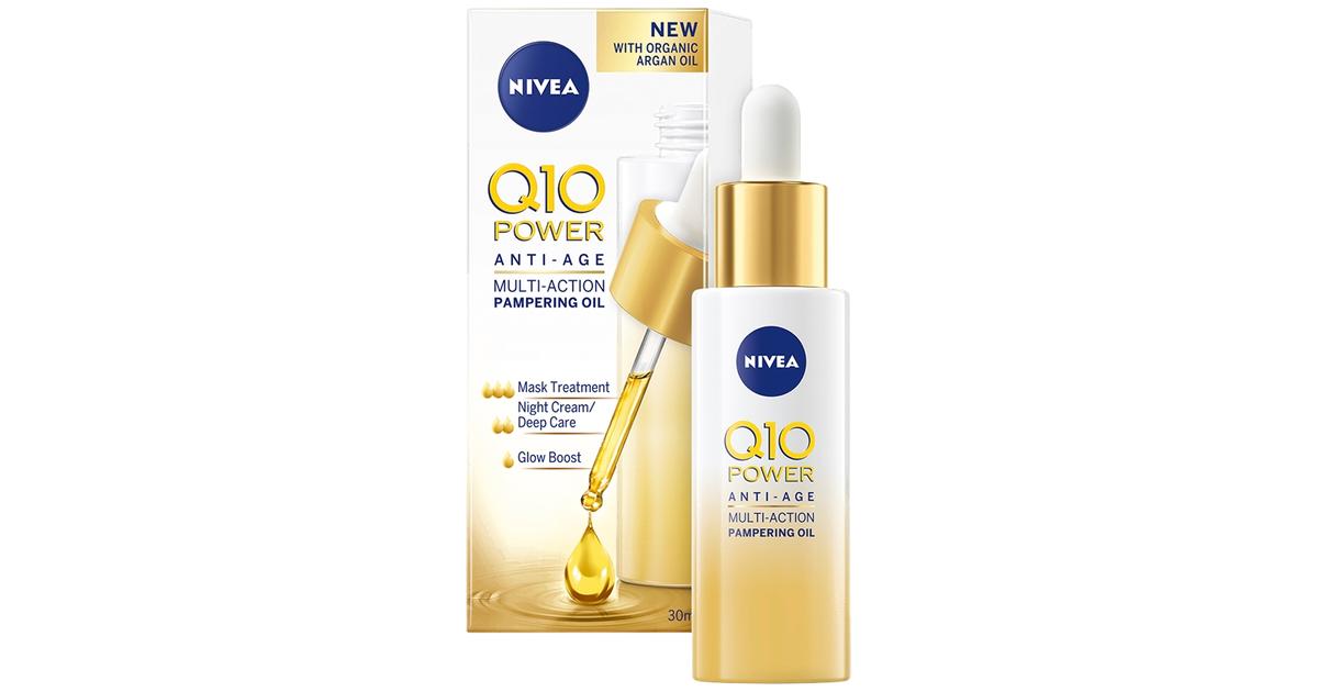 NIVEA 30ml Q10 POWER AntiAge MultiAction Pampering Oil kasvoöljy S