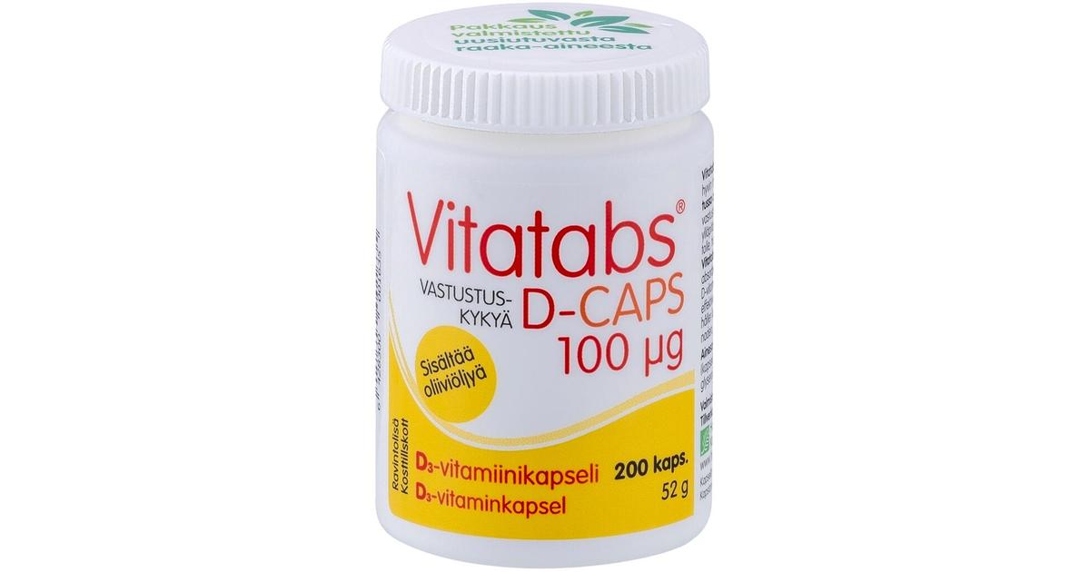 Vitatabs D-Caps 100 D3-vitamiinikapseli 200 kaps | S-kaupat ruoan ...