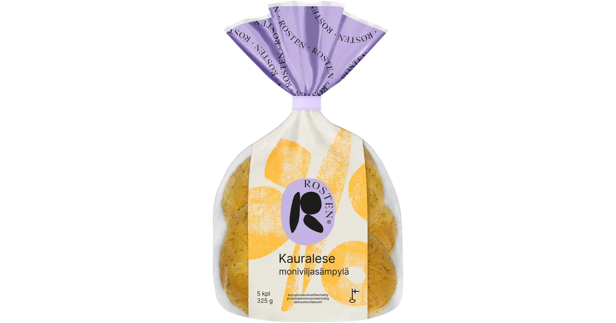 Rosten Kauralesesämpylä 5kpl 325g moniviljasämpylä | S-kaupat ruoan ...