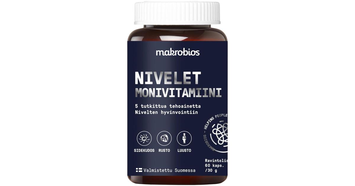 Makrobios Nivelet monivitamiini 60 kapselia 30g | S-kaupat ruoan ...