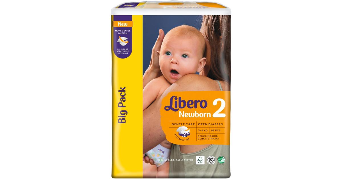 LIBERO Newborn 88kpl koko 2, 3-6kg Teippivaippa