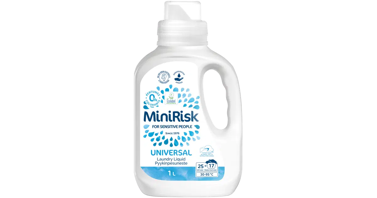 Mini Risk Mini Risk Universal hajusteeton pyykinpesuneste, 1L | S-kaupat ruoan ...