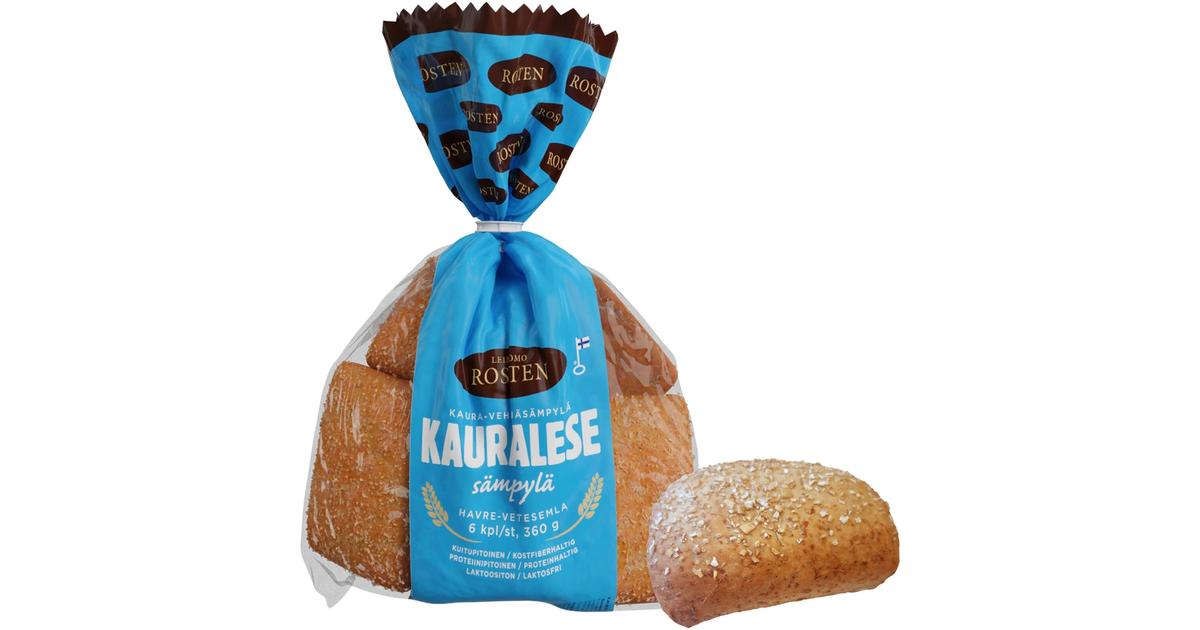 Rosten Kauralese sämpylä 6kpl 360g kauravehnäsämpylä Skaupat ruoan