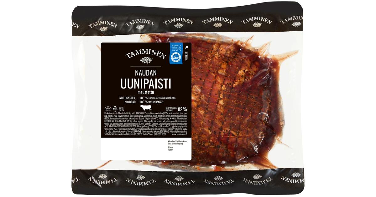 Tamminen naudan uunipaisti maustettu n1,2kg | S-kaupat ruoan verkkokauppa