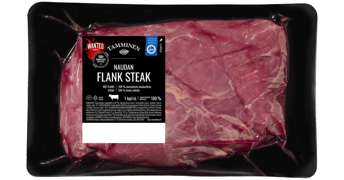 Tamminen naudan flank steak n500g | S-kaupat ruoan verkkokauppa