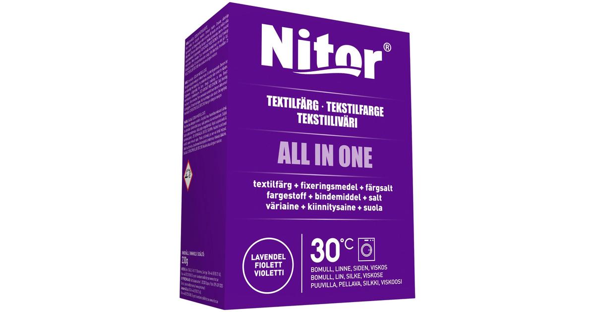 Nitor Tekstiiliväri All in one 230g violetti | S-kaupat ruoan verkkokauppa