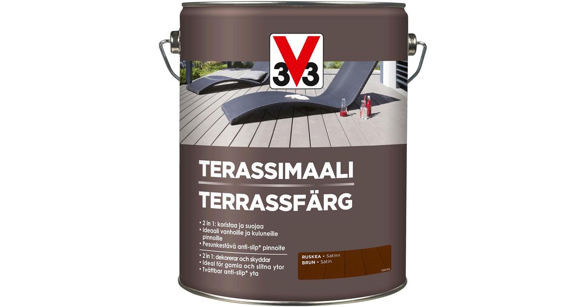 V33 5l terassimaali puulle vesiohenteinen ruskea | S-kaupat ruoan  verkkokauppa