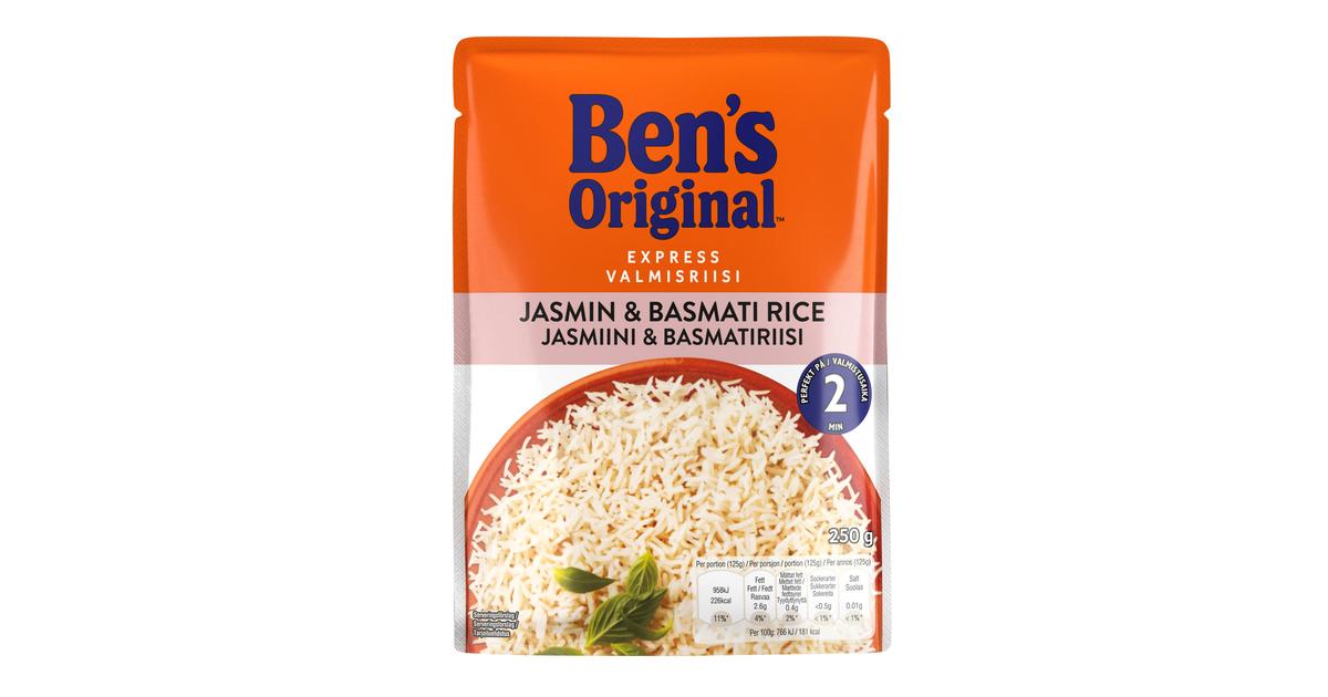 Ben's Original Valmisriisi Jasmiini & Basmatiriisi (250 g) | S-kaupat ruoan  verkkokauppa