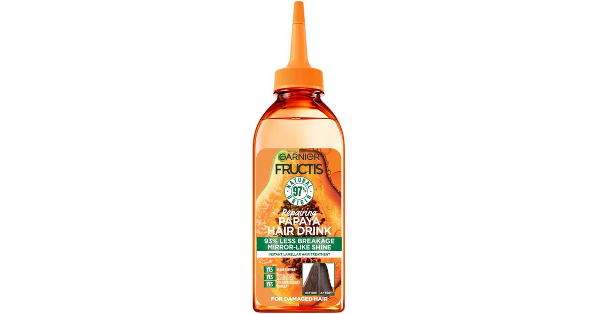 Garnier Fructis Hair Drink Papaya Lamellarhoitoaine karheille, käsitellyille hiuksille 200 ml