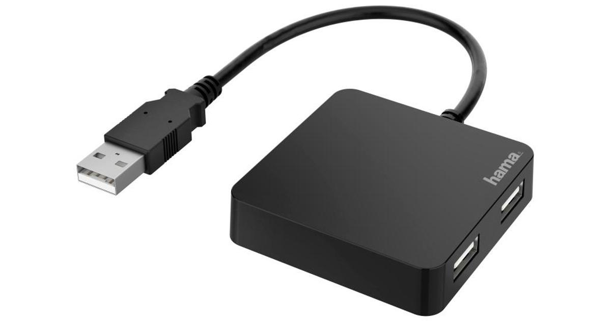 Hama USB-hubi, 4-porttinen, USB-A uros, 4 x USB-A, USB , 480 Mbit/s,  0,15 m | S-kaupat ruoan verkkokauppa