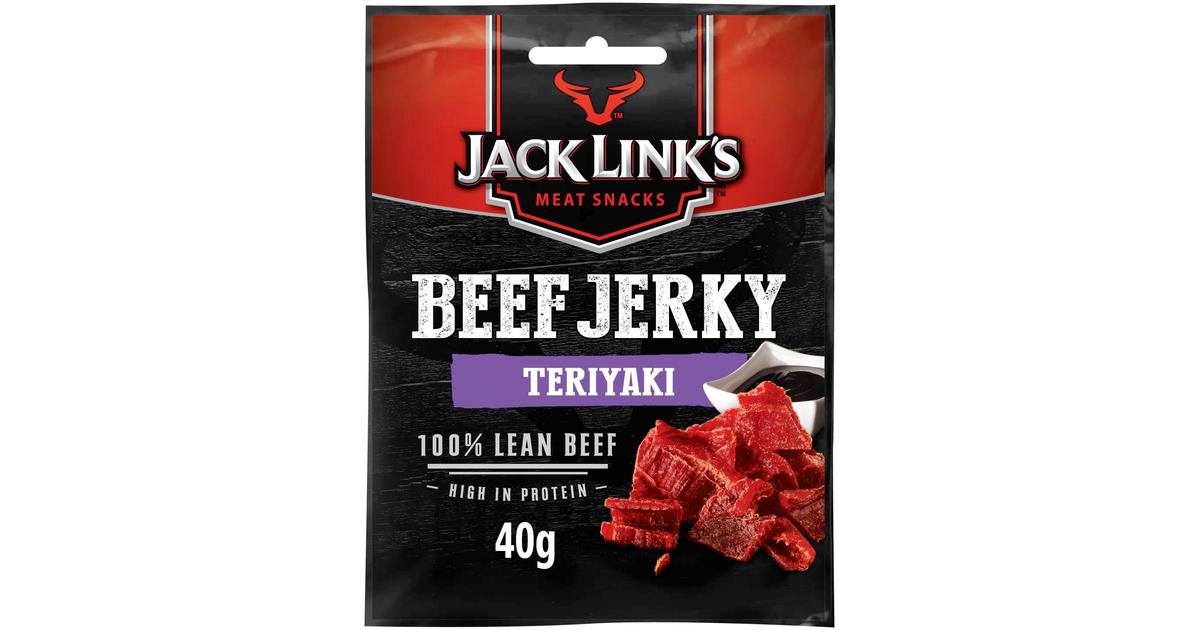 40g Jack Link's Beef Jerky Teriayki maustettuja ja kuivattuja  naudanlihasuikaleita | S-kaupat ruoan verkkokauppa